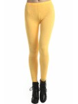 Dual-Tone Yellow Solid Color Leggings