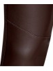 Brown Slim Elastic PU Leather Leggings