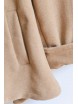 Double-breasted Hooded Camel Cape Coat