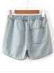 Drawstring Waist Denim Shorts