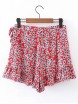 Ditsy Print Ruffle Layered Skirt Shorts