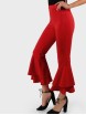 Ruffle Flare Pants RED