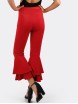 Ruffle Flare Pants RED