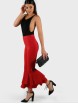 Ruffle Flare Pants RED