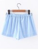 Elastic Waist Vertical Striped Shorts