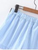 Elastic Waist Vertical Striped Shorts