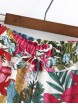 Drawstring Waist Flower Print Shorts