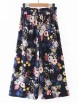 Tie Waist Floral Wide Leg Pants