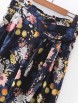 Tie Waist Floral Wide Leg Pants