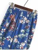 Elastic Waist Floral Wide Leg Pants