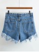 Fray Hem Denim Shorts