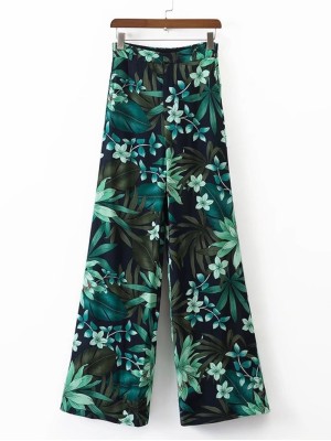 Elastic Waist Wide Leg Pants