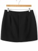 Black Embroidered Skirt With Zipper